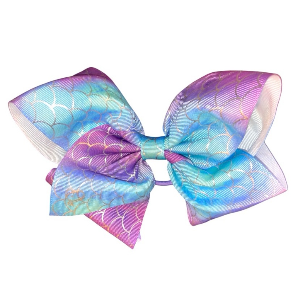Nickelodeon JoJo Siwa Mermaid Scale Hair Bow, Purple/Blue, One Size, Wearable